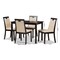 Baxton Studio Evelyn Beige Upholstered and Brown Finished 5-Piece Dining Set 142-8033-8026 - alternate 7